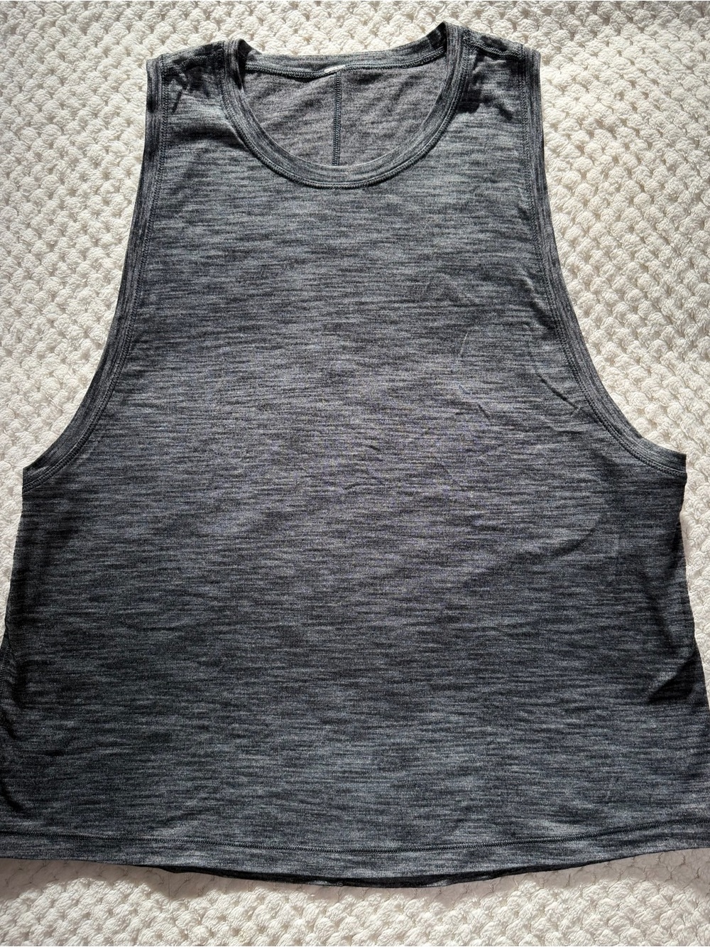 Lululemon fast as light muscle tank-heathered black